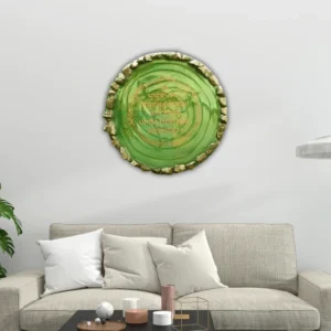 round shape gayatri mantra frame
