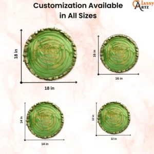 round shape gayatri mantra frame size variants