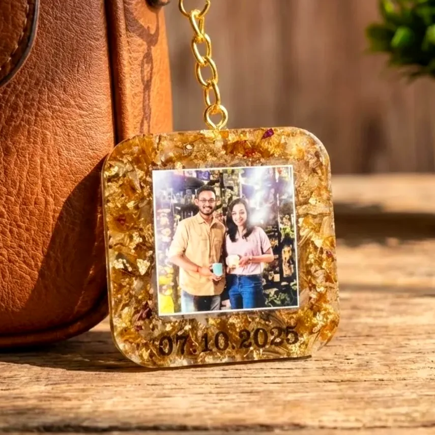 Keychain photo in resin